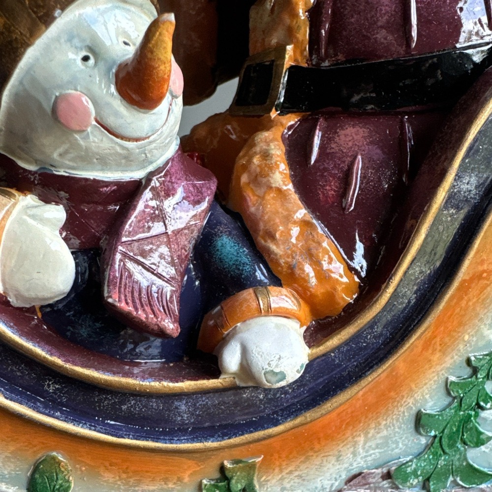 Vintage Santa Sleigh Snowman Christmas Tree Figurine Holiday Decor 11"‎ - Picture 8 of 8